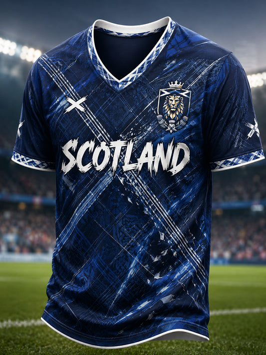 Men's Scotland Football V-Neck T-Shirt