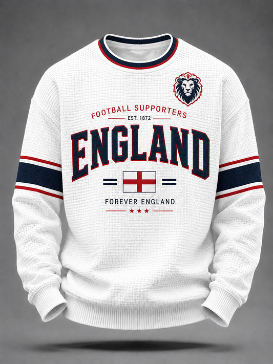 Retro England Football Fan Art Print Casual Jersey