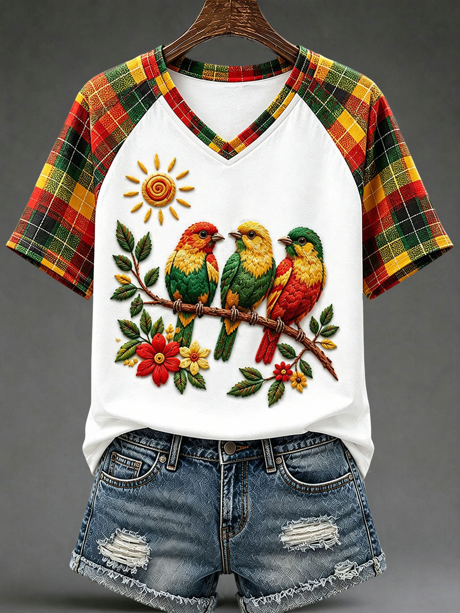 Women's 'Every Little Thing Is Gonna Be Alright' Printed Casual T-Shirt
