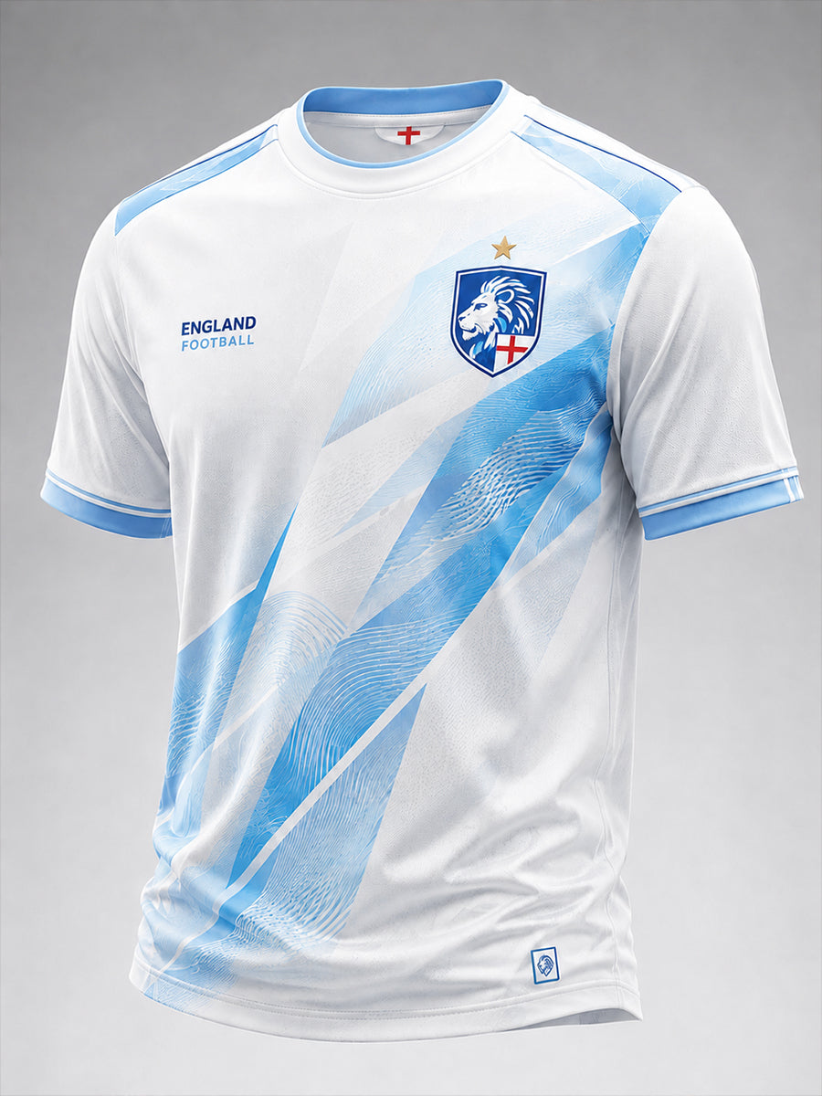 Retro England Football Fan Art Print Casual Jersey