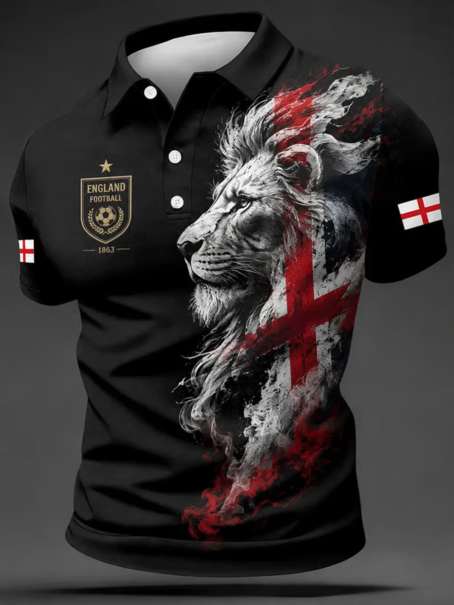 Men's UK Football Lover England Printed polo shirt