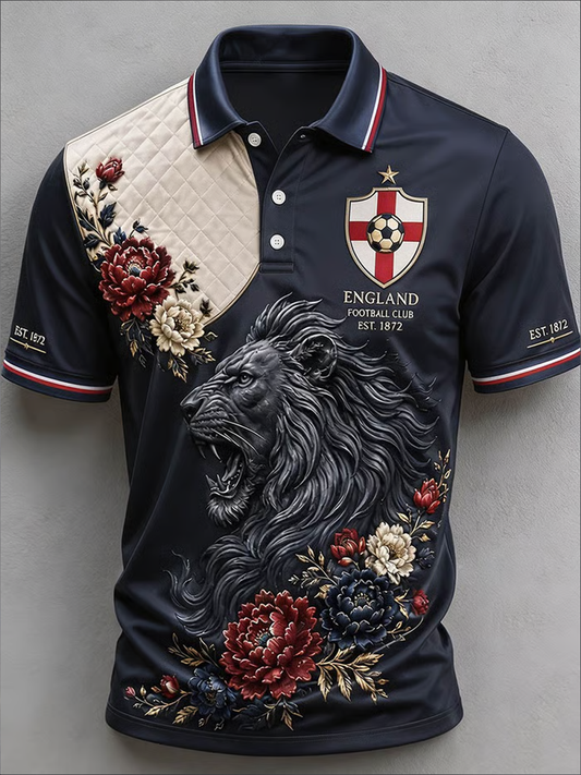 Men's UK Football Lover England Printed polo shirt