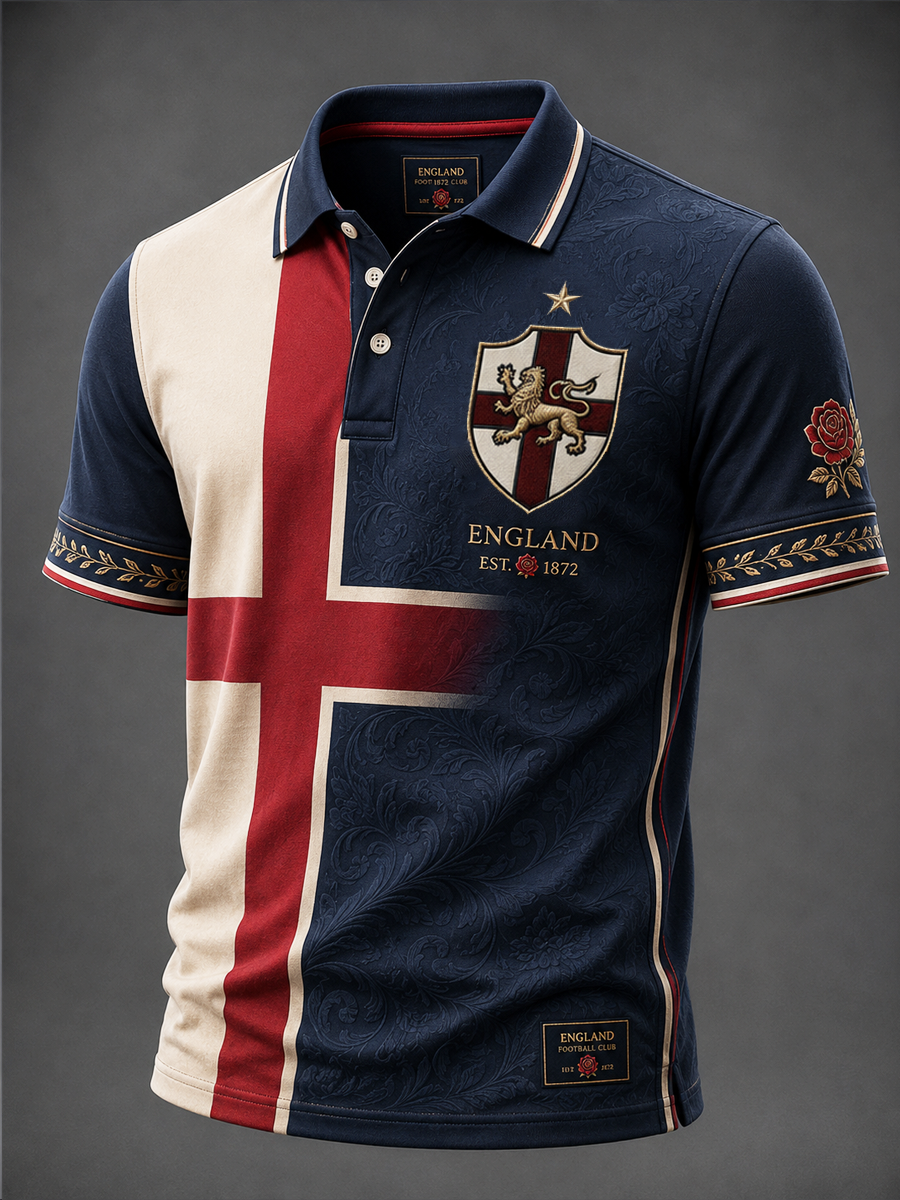 Men's UK Football Lover England Printed polo shirt