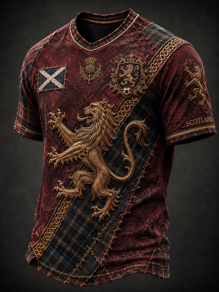 Men's Scotland Football V-neck T-shirt