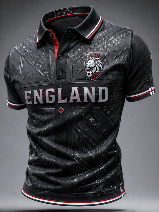 Men's UK Football Lover England Printed polo shirt