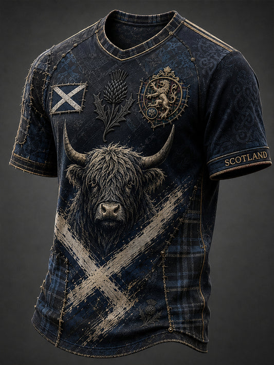 Men's Scotland Football V-neck T-shirt