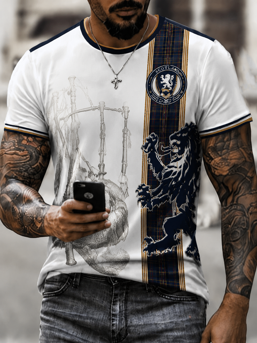 Men's UK Football Lover Scotland Printed short sleeves t-shirt