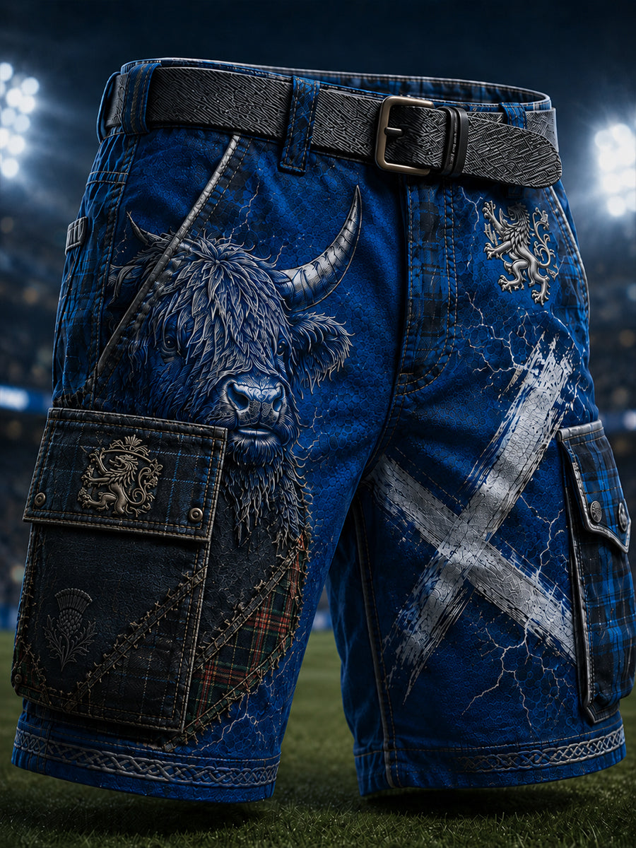 Men's Scotland Football Print Casual Shorts