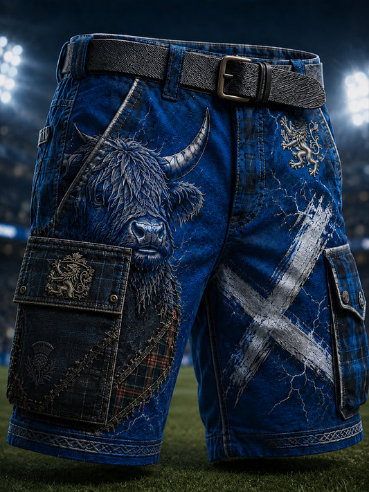 Men's Scotland Football Print Casual Shorts
