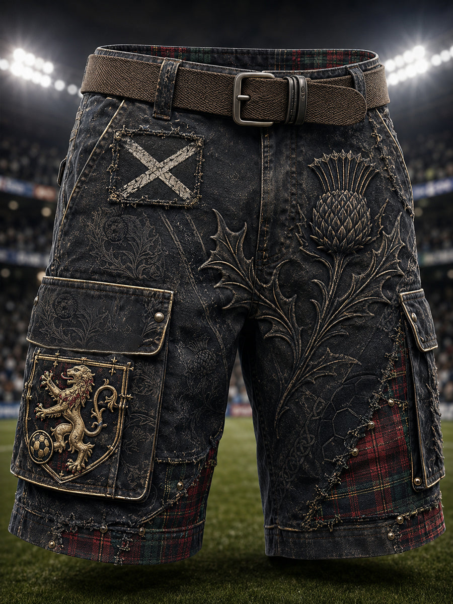 Men's Scotland Football  Art Print Casual Shorts