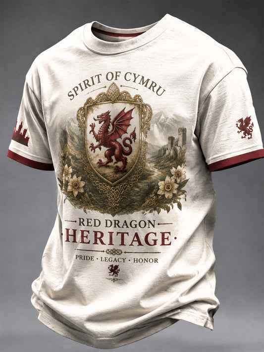 Men's Welsh Dragon Printed T-shirt