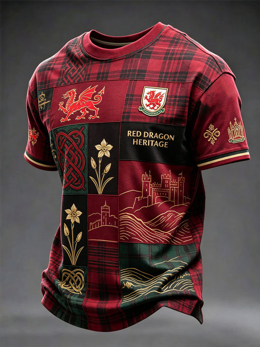 Men's Welsh Dragon Printed T-shirt