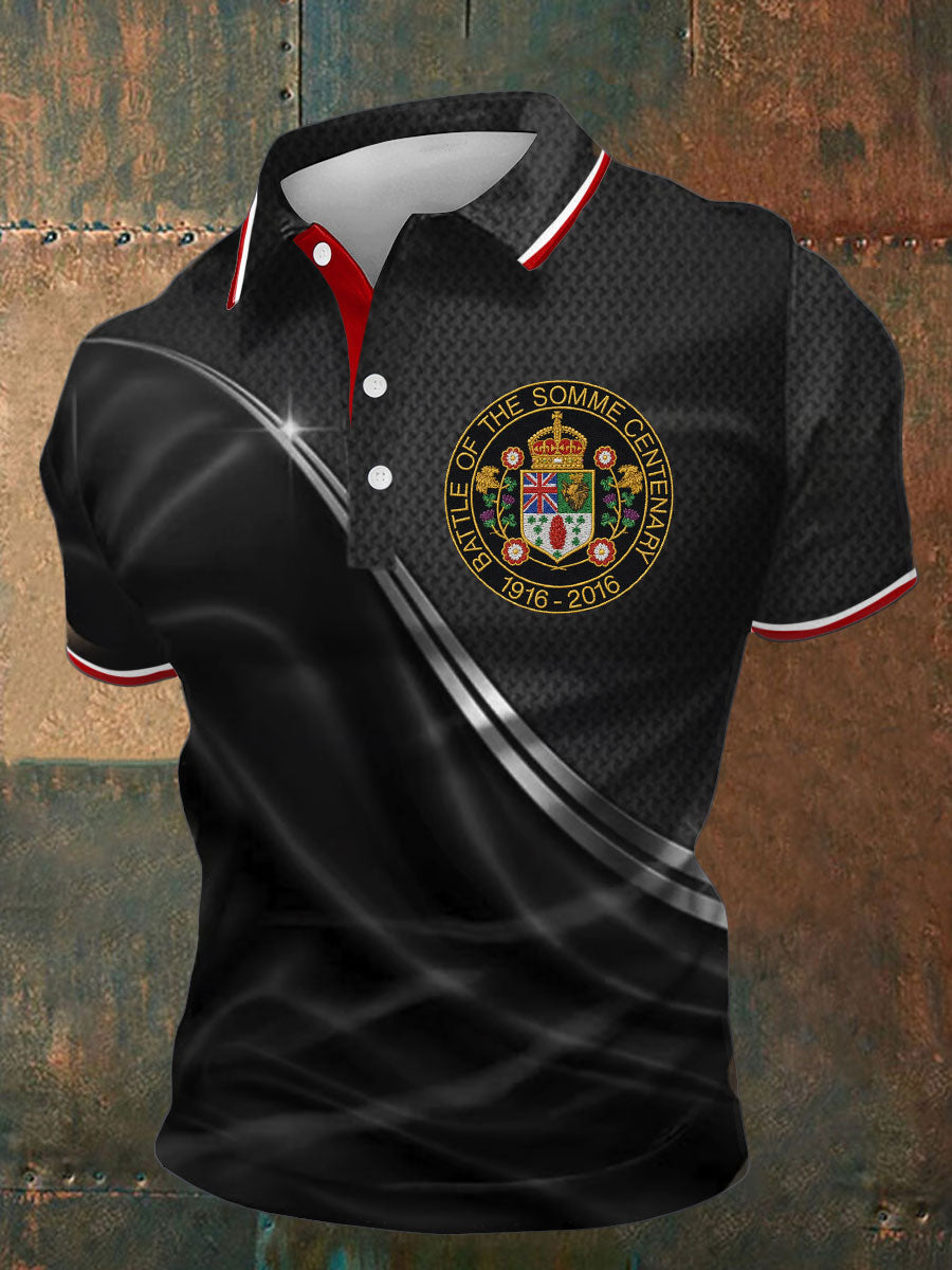 Men's Battle of The Somme Veteran Printed Casual Tops