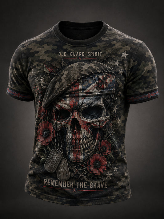 Men's British Flag Veteran Short Sleeve Shirt
