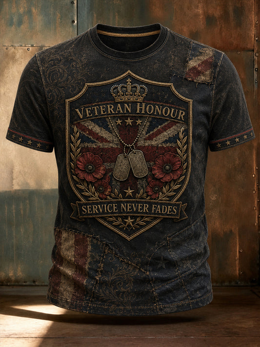 Men's British Flag Veteran Short Sleeve Shirt