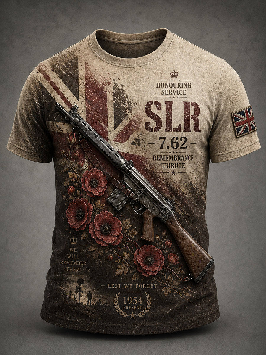 Men's Veteran Weapon Print Short-Sleeve T-Shirt