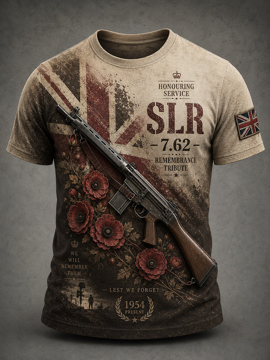 Men's Veteran Weapon Print Short-Sleeve T-Shirt