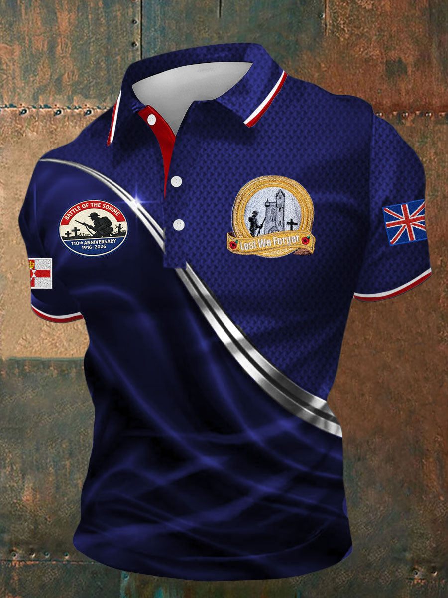 Men's Battle of The Somme Veteran Printed Casual Tops