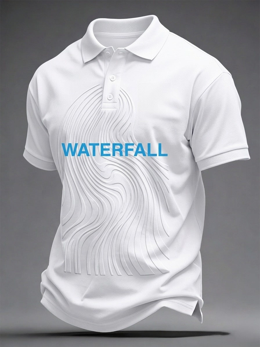 Men's Lemon Roses Music Lover Printed Short Sleeve Polo Shirt