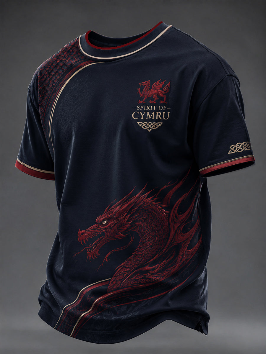 Men's Welsh Dragon Printed T-shirt