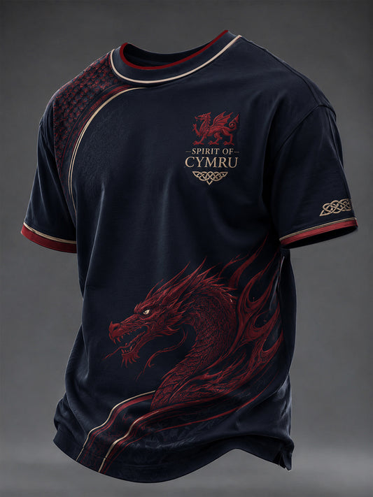 Men's Welsh Dragon Printed T-shirt