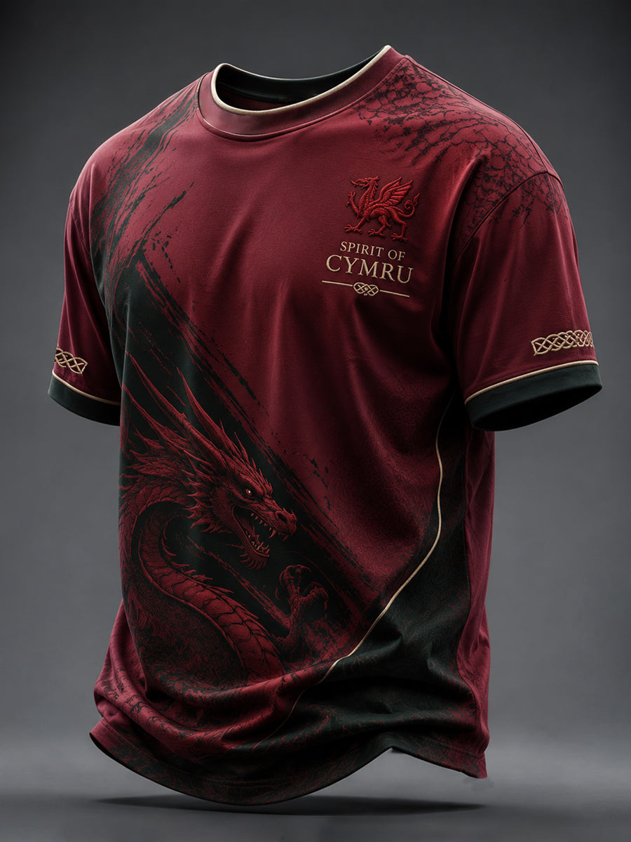 Men's Welsh Dragon Printed T-shirt
