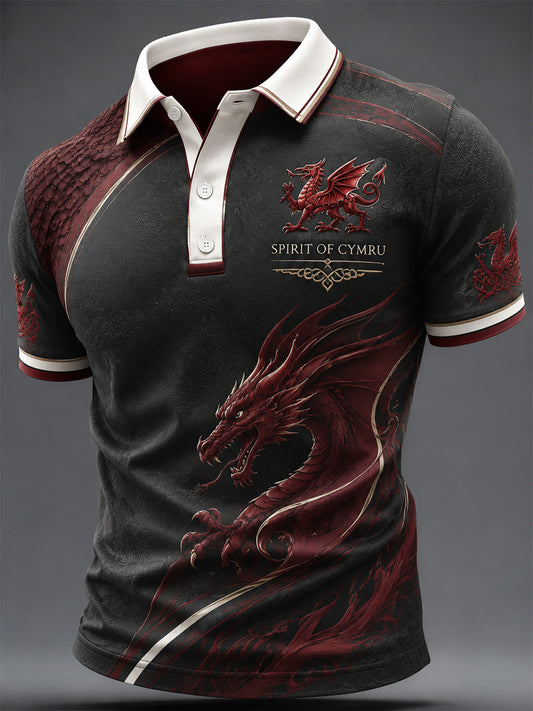 Men's Welsh Dragon Printed Shirt