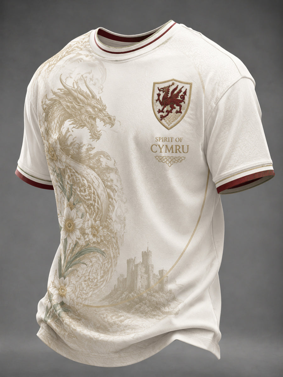 Men's Welsh Dragon Printed T-shirt