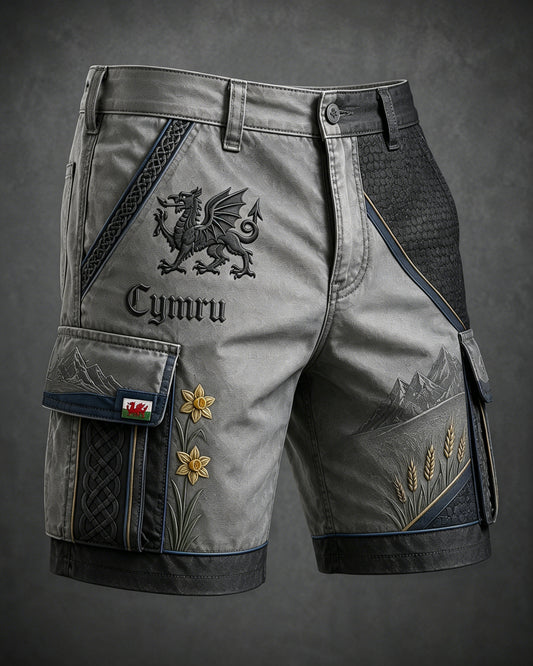 Men's Welsh Cultural Element Art Print Shorts