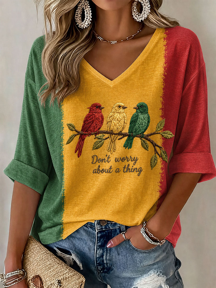 Women's Reggae Print Casual Top