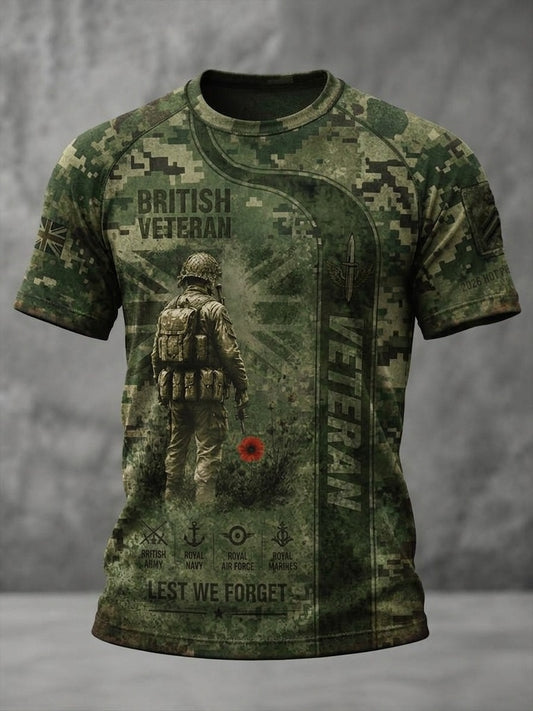 Men's Veteran Memorial Graphic Print T-Shirt