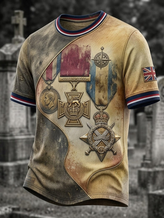 Men's Veteran Memorial Graphic Print T-Shirt