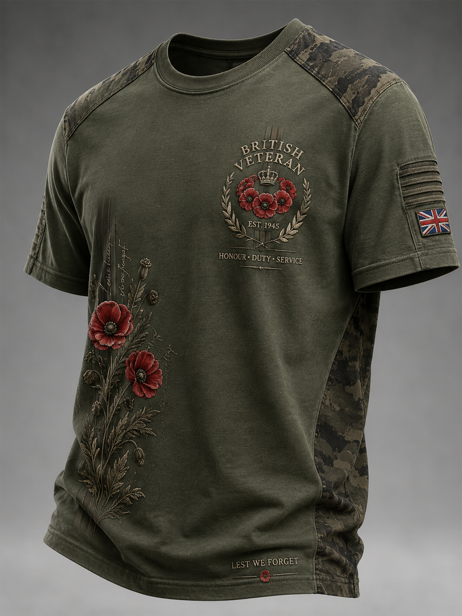 Men's British veteran short sleeves t-shirt
