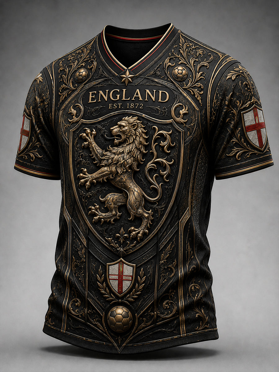 Retro England Fan Art Print Casual Polo Shirt