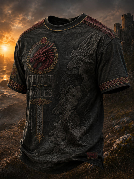 Men's Welsh Dragon Printed T-shirt