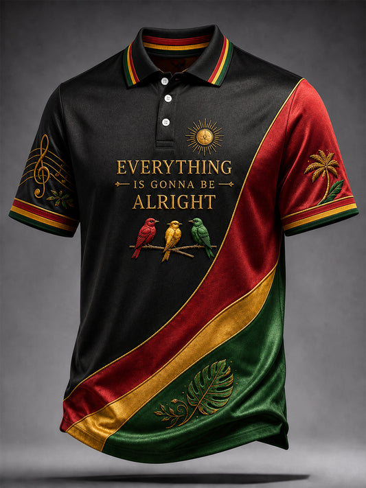 Casual Polo Shirt for Retro Reggae Music Fans