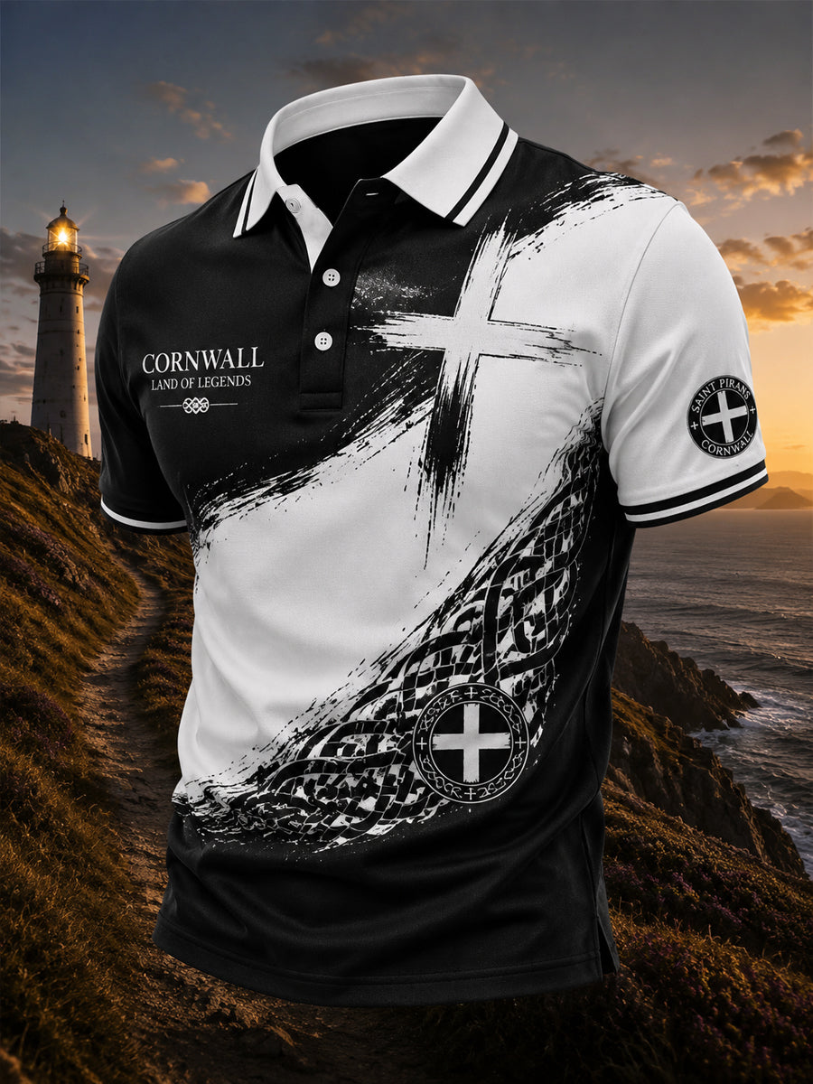 Men's Cornish Celtic-style Print Casual Top