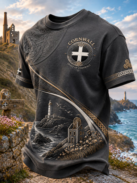 Men's Cornish Celtic-style Printed T-shirt