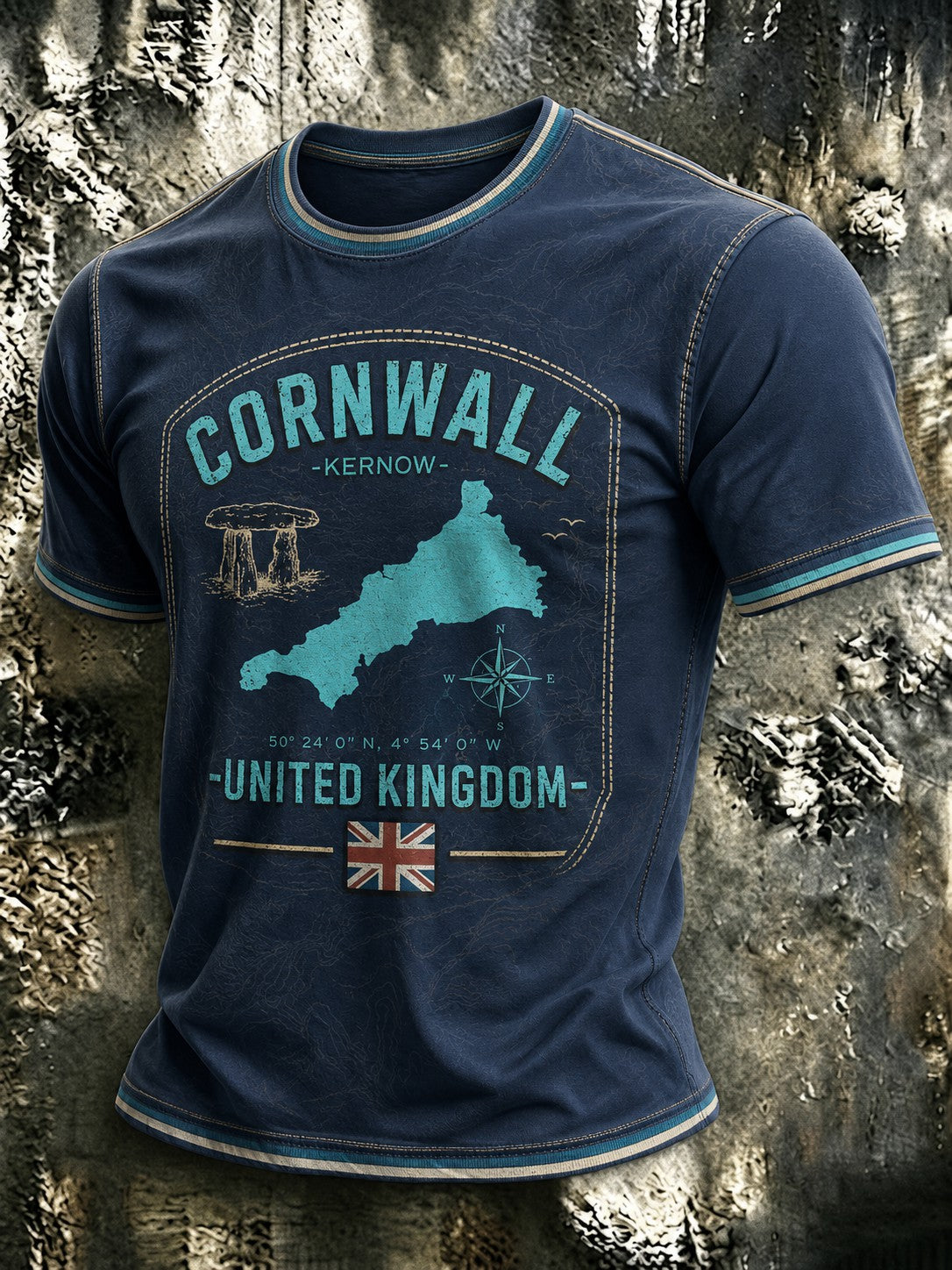 Men's Cornwall United Kingdom Printed T-shirt