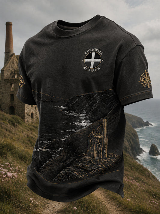 Men's Cornish Celtic-style Printed T-shirt