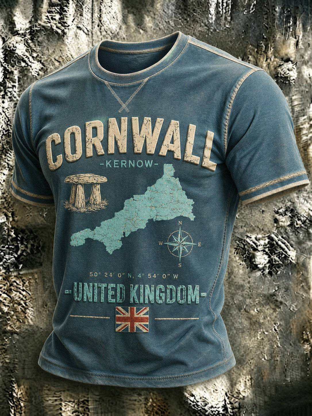 Men's Cornwall United Kingdom Printed T-shirt