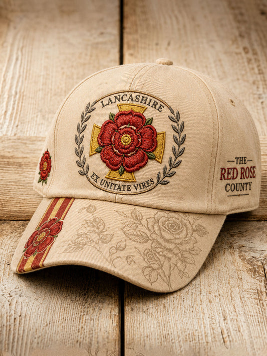 Unisex Lancaster Red Roses Art Printed Hat