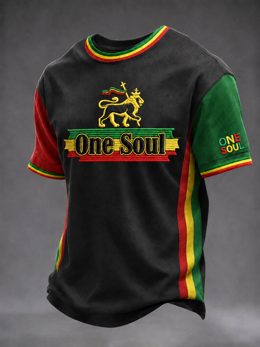 Retro Reggae Classic Lion Casual T-Shirt