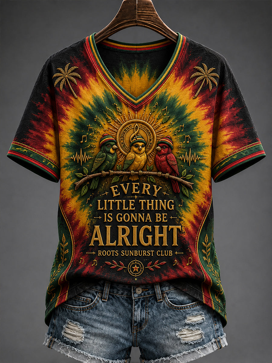 Women's Reggae V-Neck T-Shirt