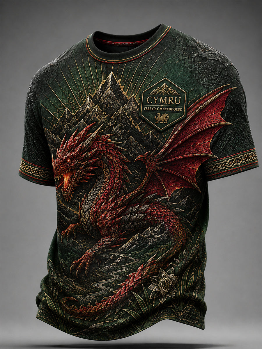 Men's Welsh Rugby Lover Short Sleeve Shirt
