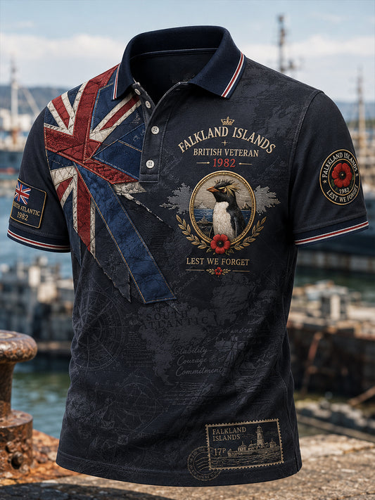 Men's British Veterans Of The Falklands War Short Sleeve Shirt
