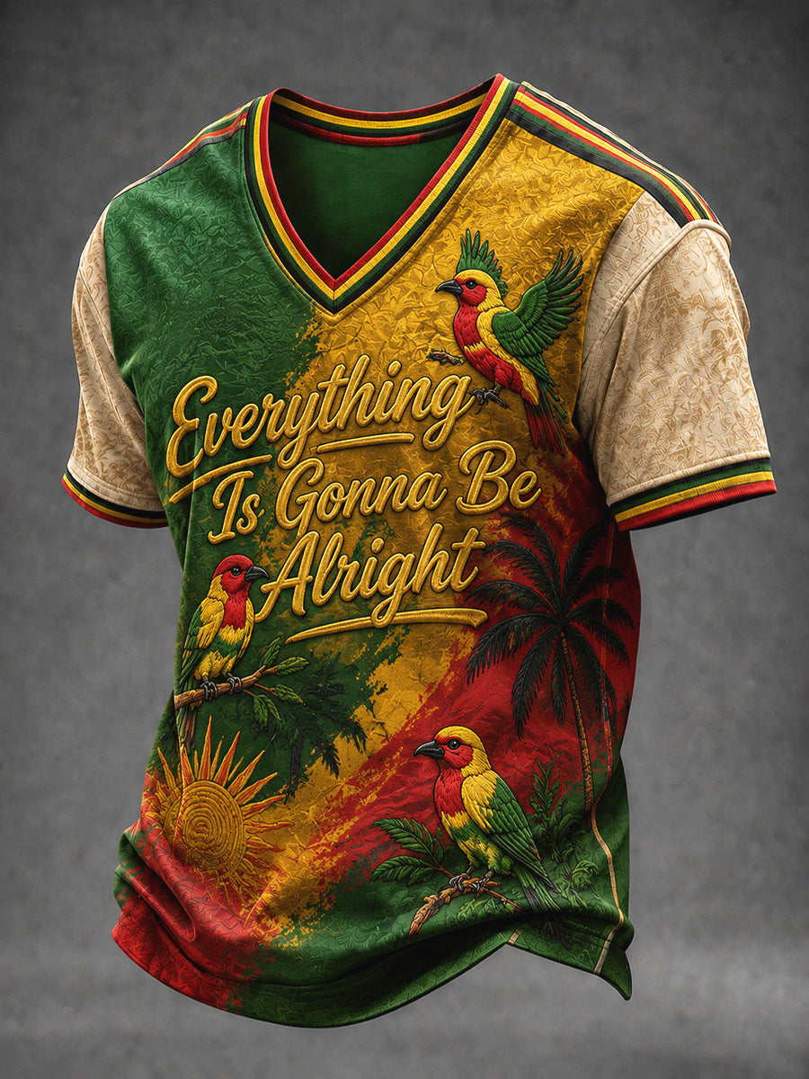 Retro Reggae Art Casual T-Shirt