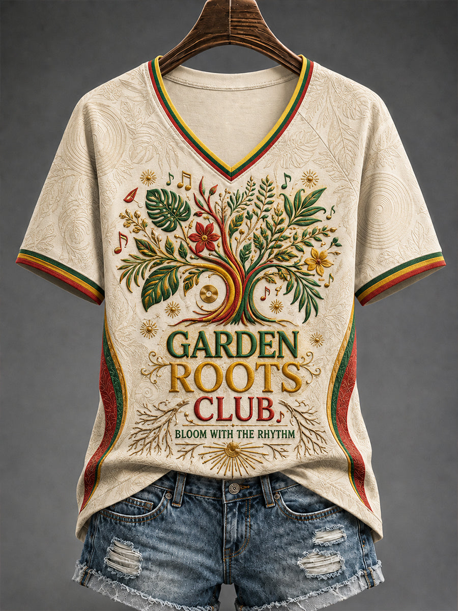 Women's Reggae V-Neck T-Shirt