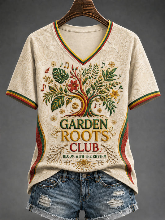 Women's Reggae V-Neck T-Shirt