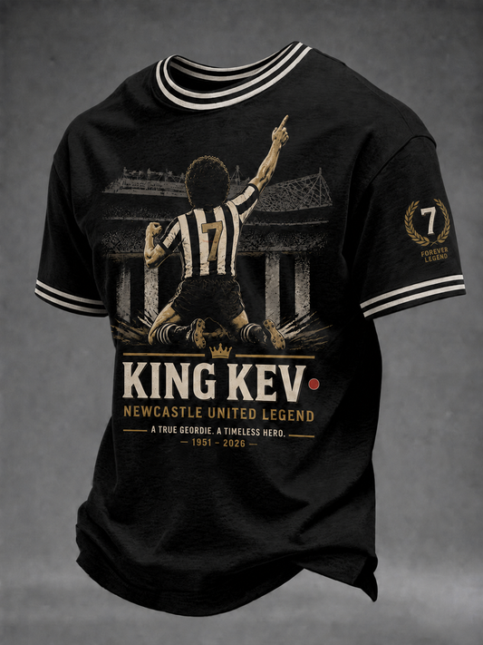 Men's England Football Lover Legend King Kev Rip Printed short sleeves t-shirt